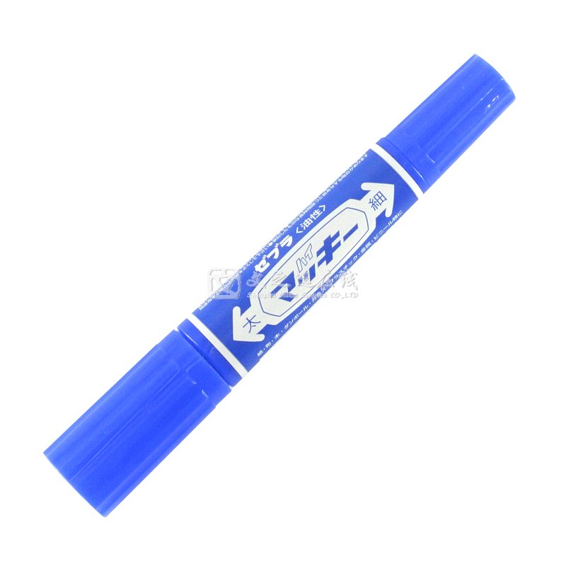 斑马Zebra MO-150-MC 粗 蓝色 10支/盒 双头记号笔