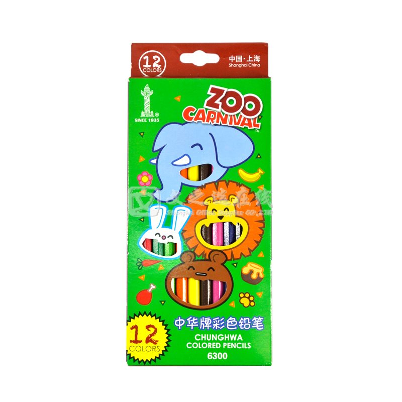 中华牌 6300-12 十二色 彩色铅笔
