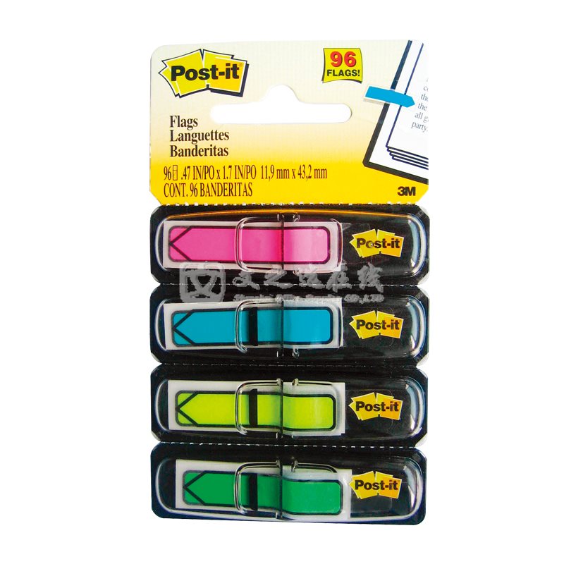 3M Post-it 684-ARR4 11.9*43.2mm 24页*4色 6包/盒 箭头 指示标签