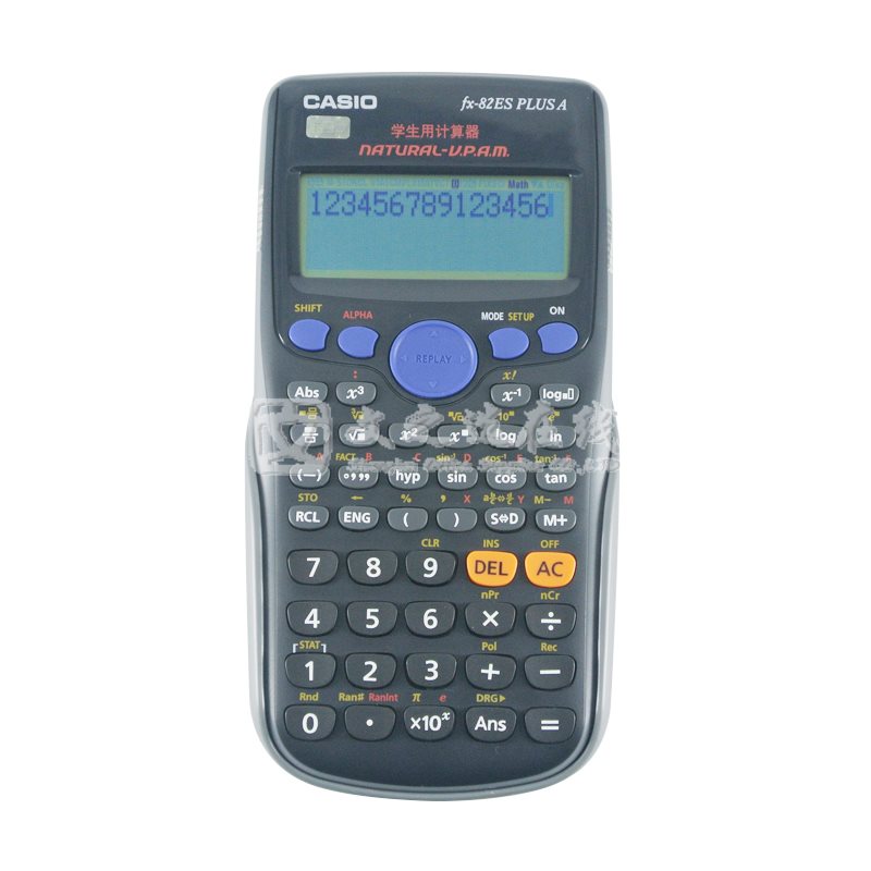 卡西欧Casio FX-82ES PLUS A 13.8*80*162mm 黑色 学生科学函数 考试专用计算器