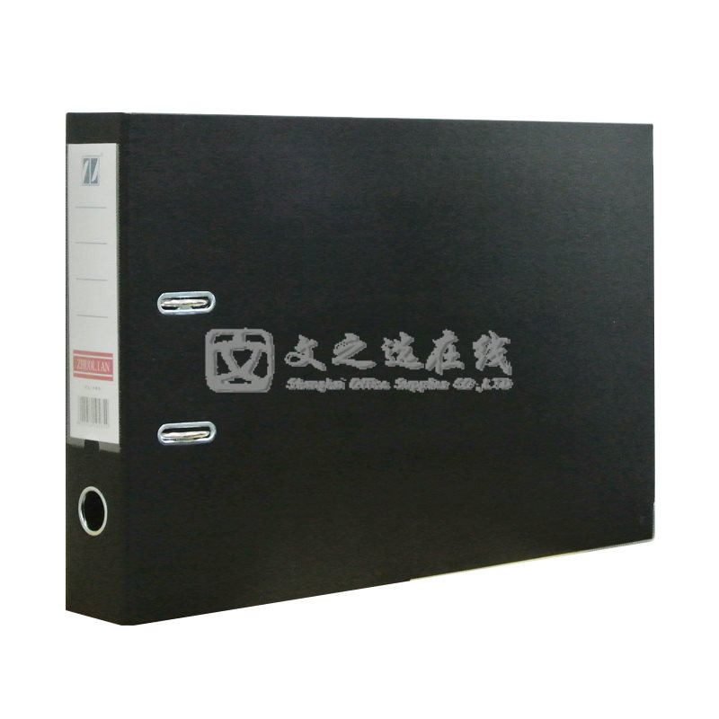 卓联 ZL-585 A3 3寸 横式 黑色 全包胶文件夹