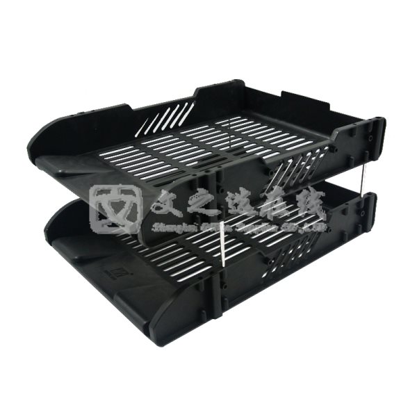 卓联 ZL-7007 330*250*155mm 黑色 12套/盒 塑料 双层文件盘