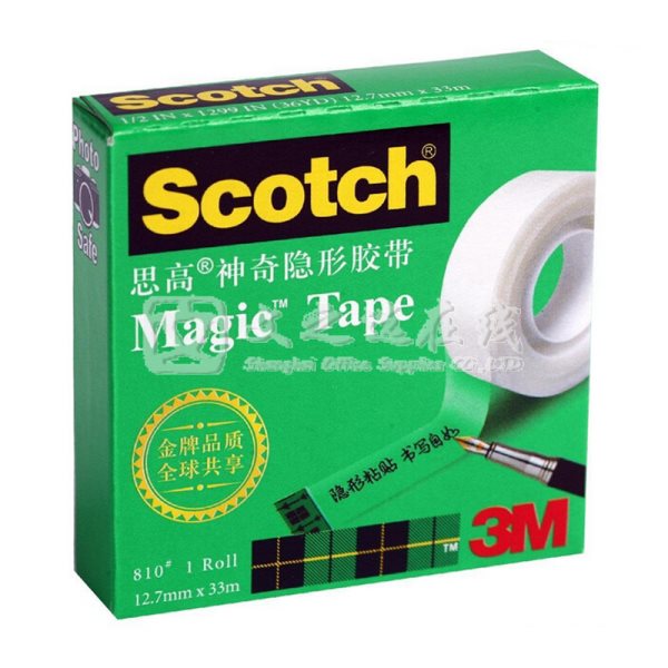 3M 思高/Scotch 810 1/2 12.7mm*33m 12卷/封 隐形胶带