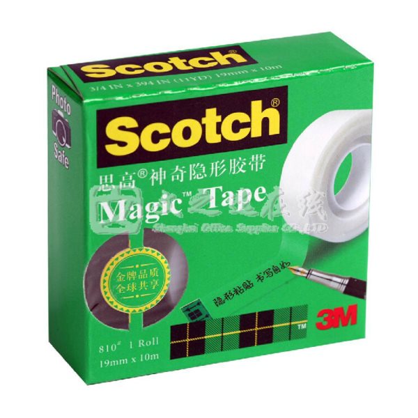 3M 思高/Scotch 810 3/4 19mm*10m 12卷/封 隐形胶带