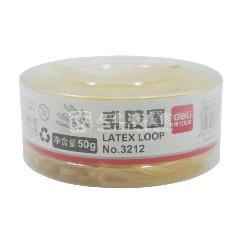 得力Deli 3212 50g/罐 48罐/盒 乳胶圈