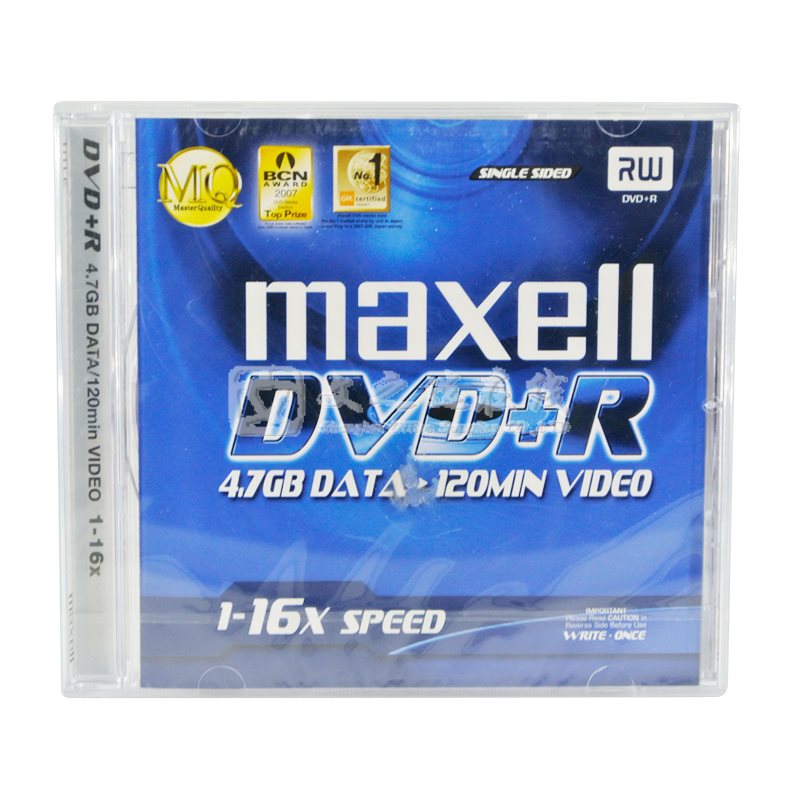 麦克赛尔Maxell DVD+R 4.7G 16X 单片装 5张/盒 光盘