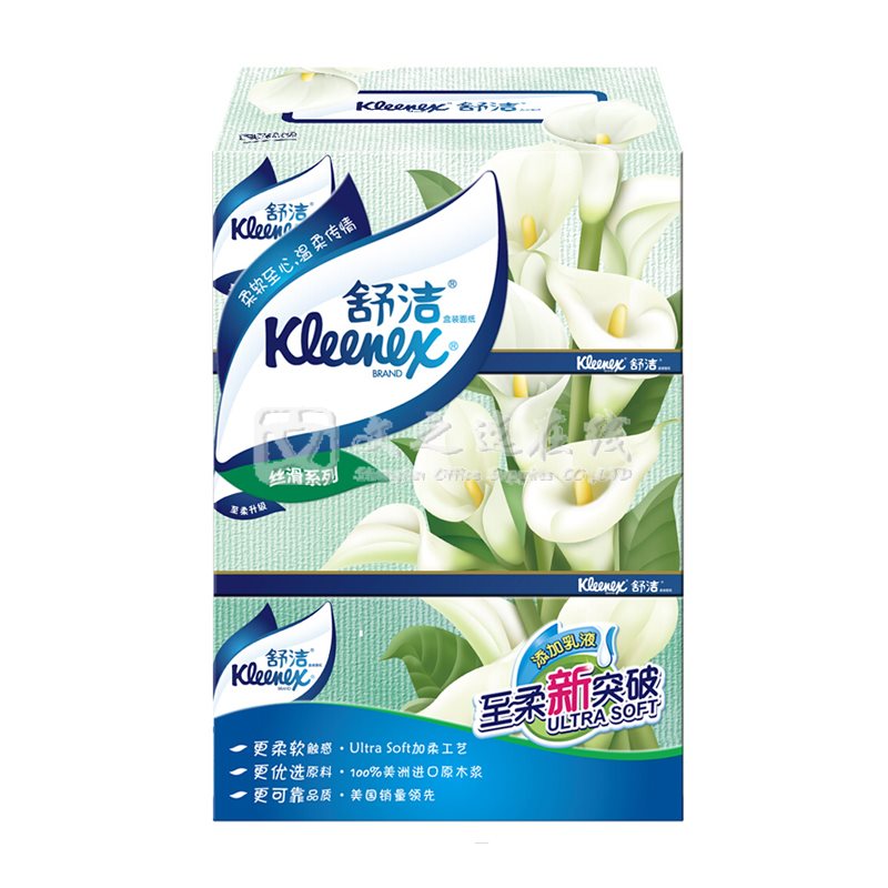 金佰利/Kleenex舒洁 2312-02/16 2层 200抽/盒 3盒/提 盒装面巾纸