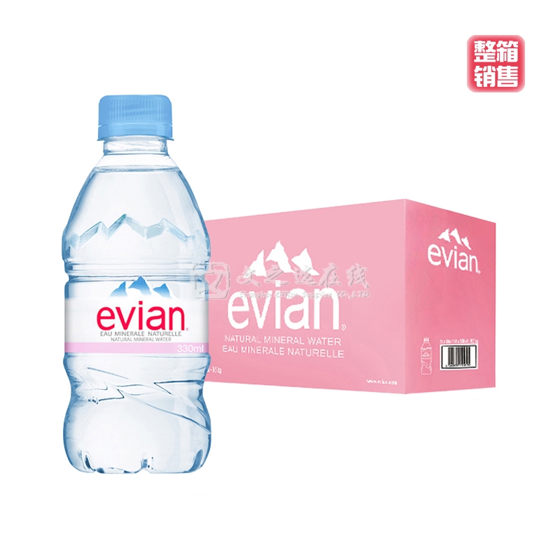 依云Evian 330ml*24瓶/箱 天然矿泉水（整箱）