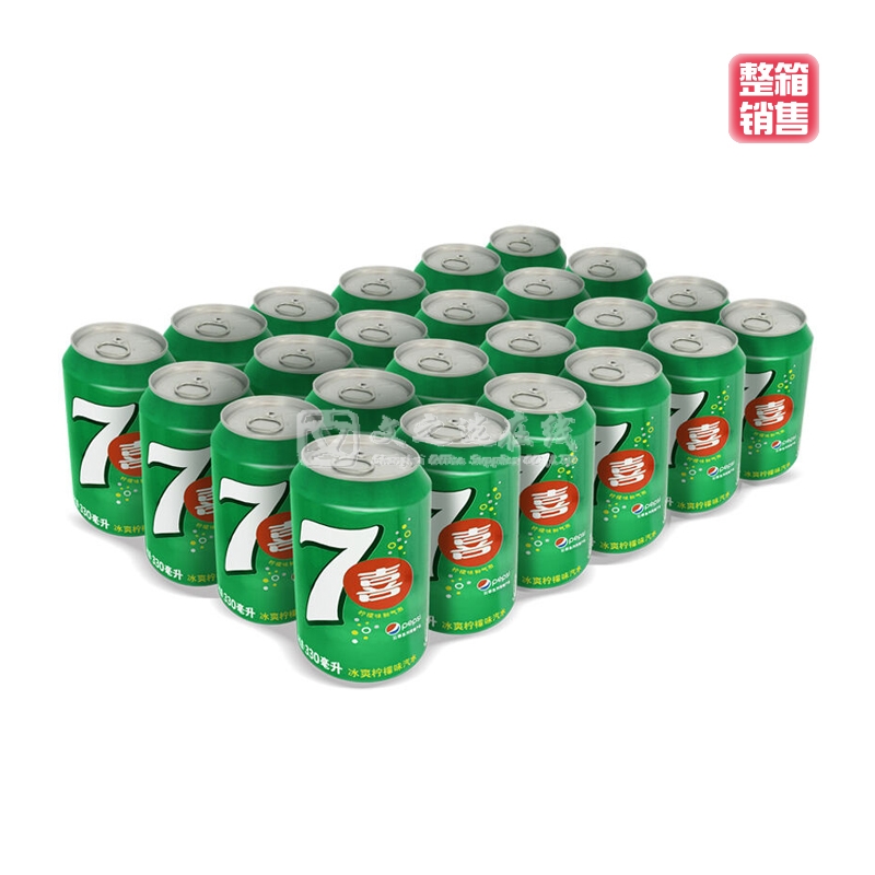 七喜 330ml*24听/箱 听装 碳酸饮料（整箱）