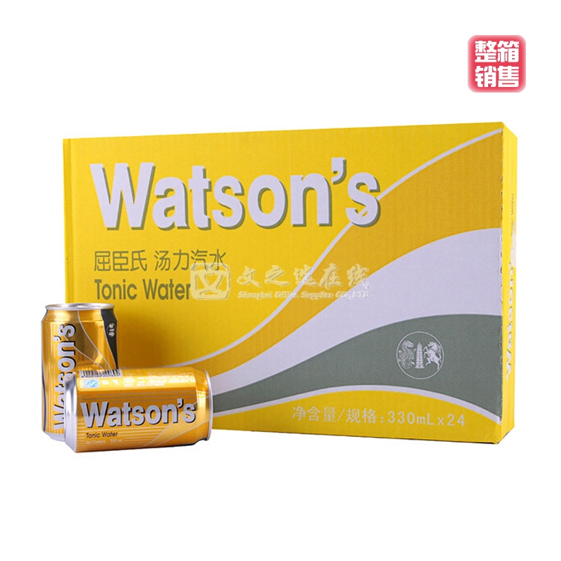 屈臣氏Watsons 330ml*24听/箱 听装 汤力水（整箱）