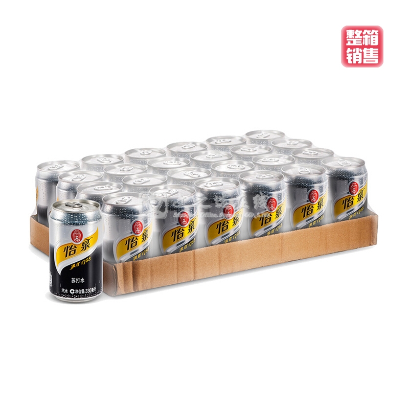 怡泉Schweppes 330ml*24听/箱 苏打水（整箱）