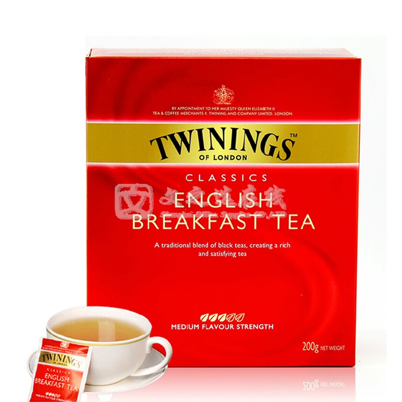 川宁Twinings 2g*100袋/盒 独立包装 英式早餐红茶