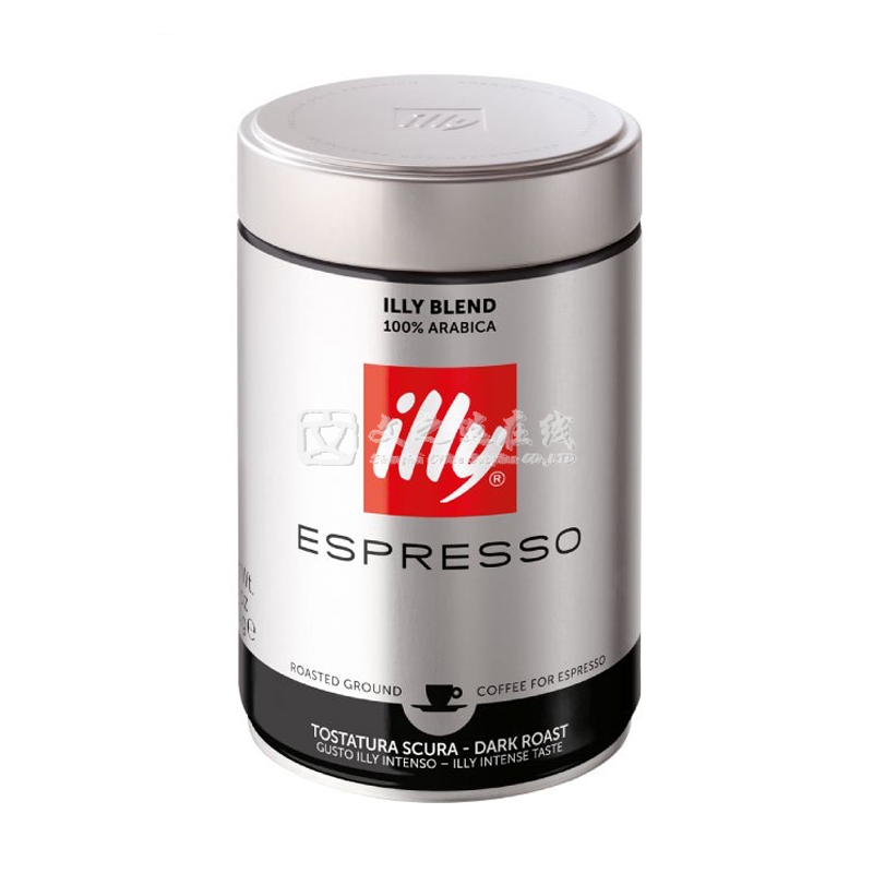 Illy 250g/罐 6罐/箱 深度烘焙 浓缩咖啡粉（紫罐）
