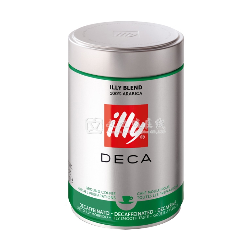 Illy 250g/罐 12罐/箱 中度烘焙 低因咖啡粉（蓝罐）