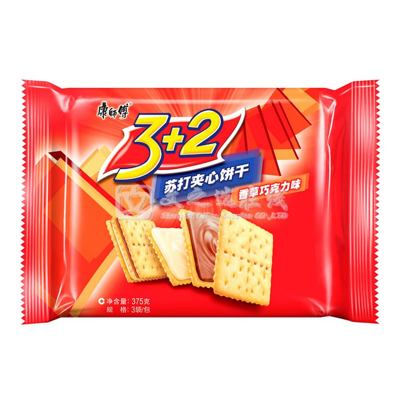 康师傅 375g/包 香草巧克力味 3+2苏打夹心饼干