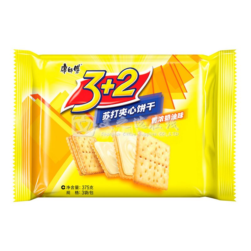 康师傅 375g/包 香浓奶油味 3+2苏打夹心饼干