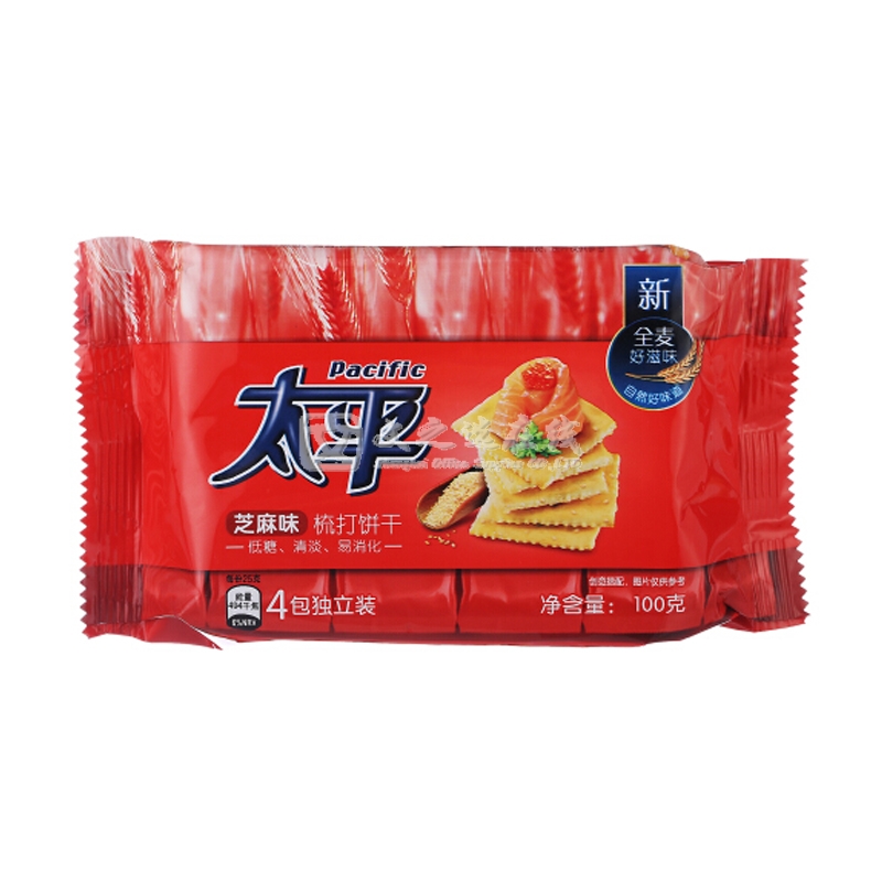 太平Pacific 100g/包 24包/箱 芝麻味 梳打饼干