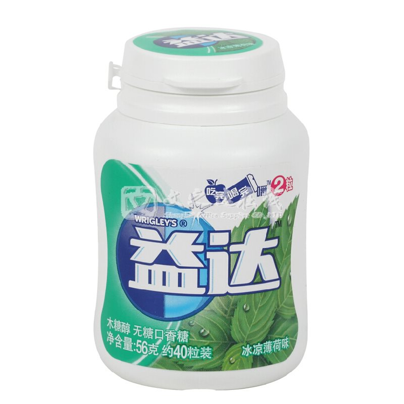 益达Extra 56g/瓶 冰凉薄荷味 木糖醇无糖口香糖