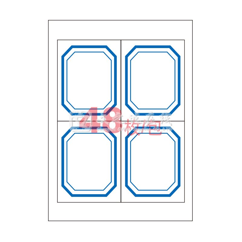 卓联 ZL-88 39*49 4张/页 12页/本 蓝框 手写标签