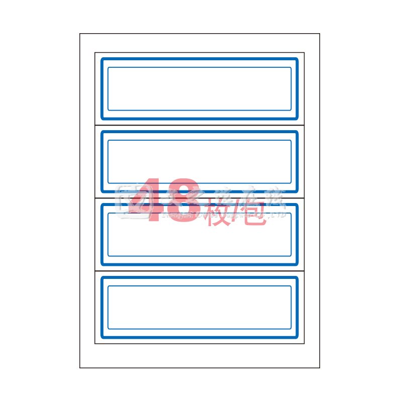 卓联 ZL-96 70*29 4张/页 12页/本 蓝框 手写标签