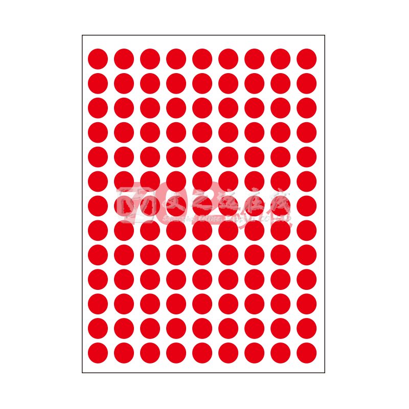 卓联 ZL-49 直径6 117张/页 6页/本 红色圆形 手写标签