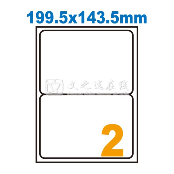 卓联 ZL-2802B（2格*100页 199.5*143.5）打印标签