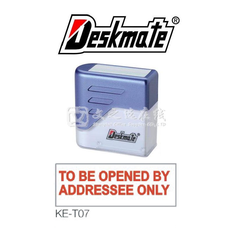 德士美Deskmate KE-T07 TO BE OPENED BY ADDRESSEE ONLY 万次章