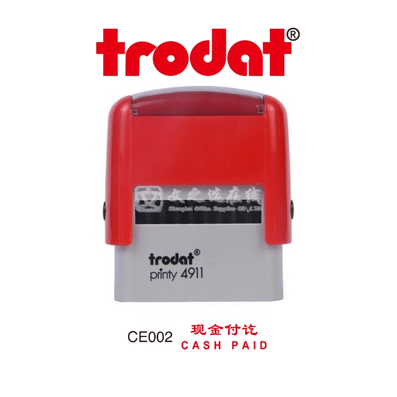 卓达Trodat CE002 现金付讫 CASH PAID 通用回墨印章