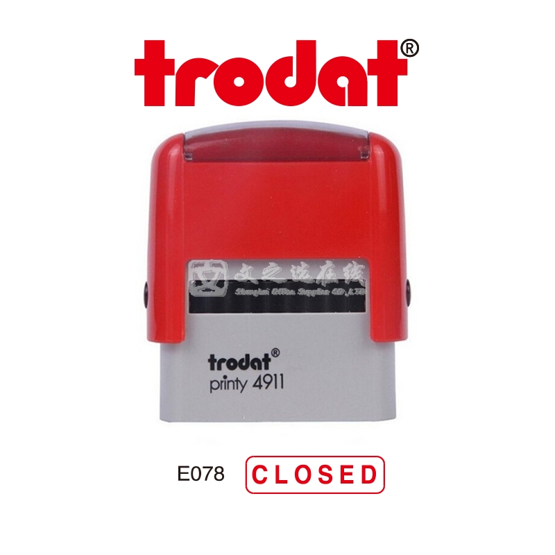 卓达Trodat E078 CLOSED 通用回墨印章（带框）