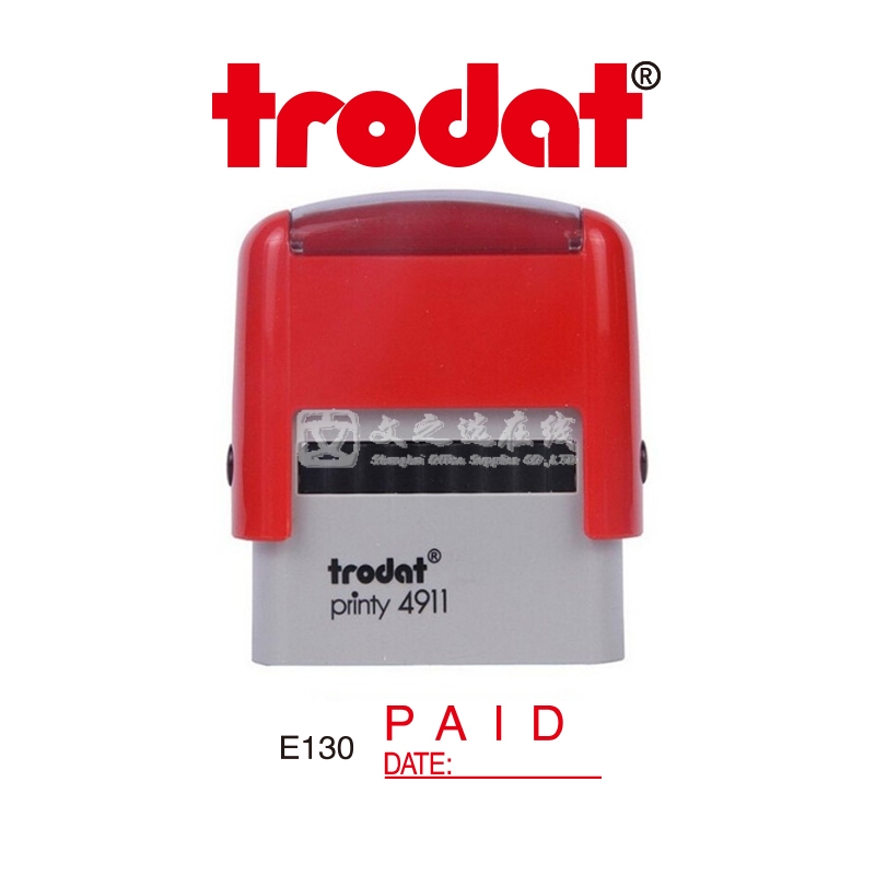 卓达Trodat E130 PAID+DATE 通用回墨印章