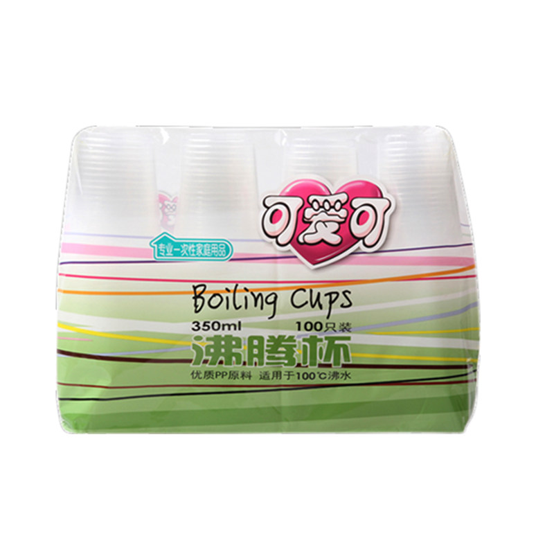 可爱可 350ml 100只/包 一次性塑杯