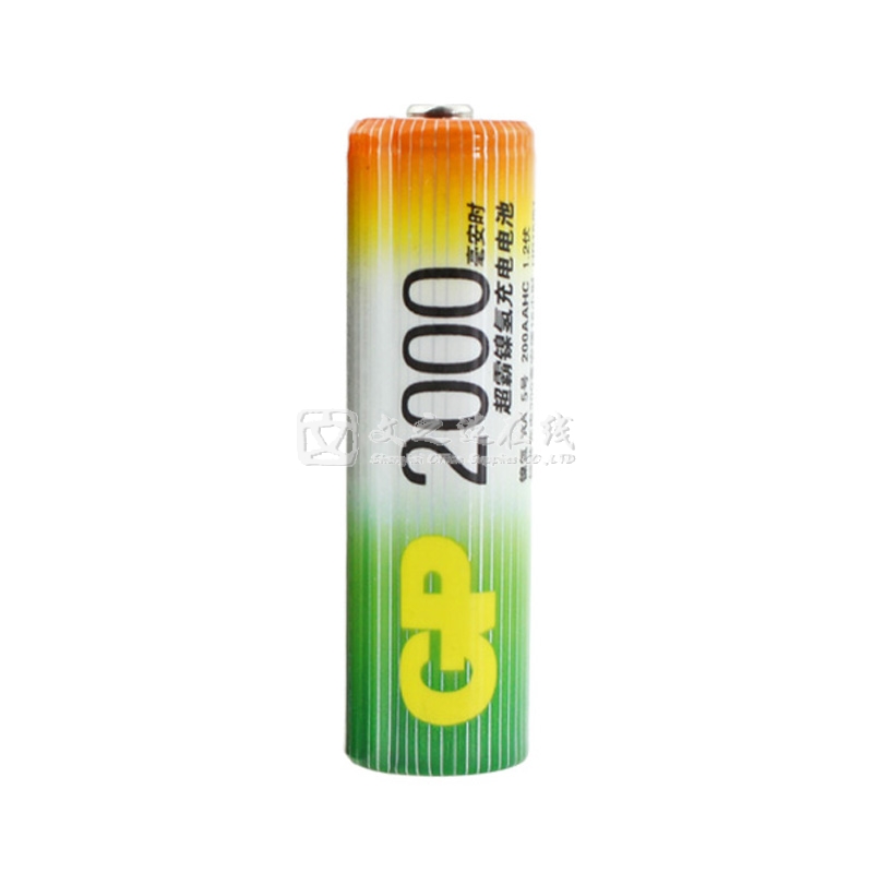超霸GP 2000毫安 5# 2节/卡 充电电池