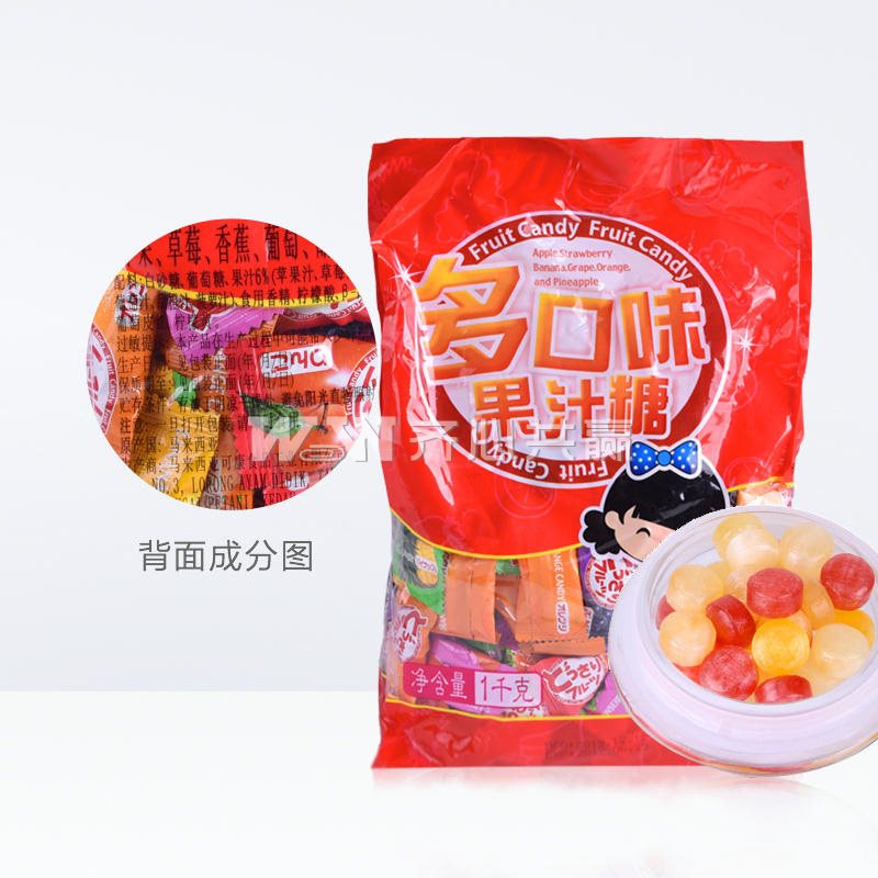 可康Cocon 1000g/袋 多口味果汁糖
