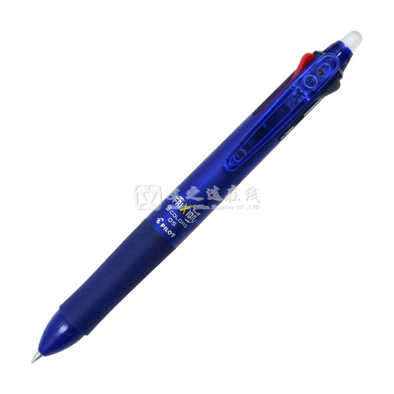 百乐Pilot LKFBS-60EF-L 0.5mm 三色 按制式 摩磨擦 可擦写水笔（蓝色笔杆）