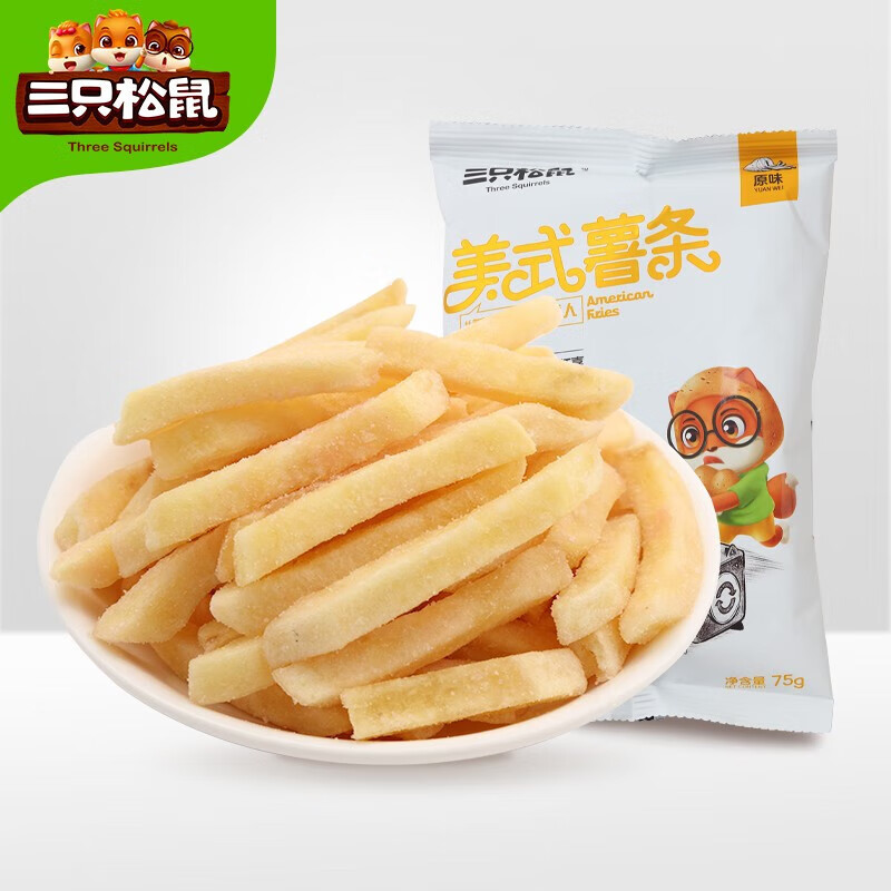 三只松鼠 75g/袋 原味 美式薯条