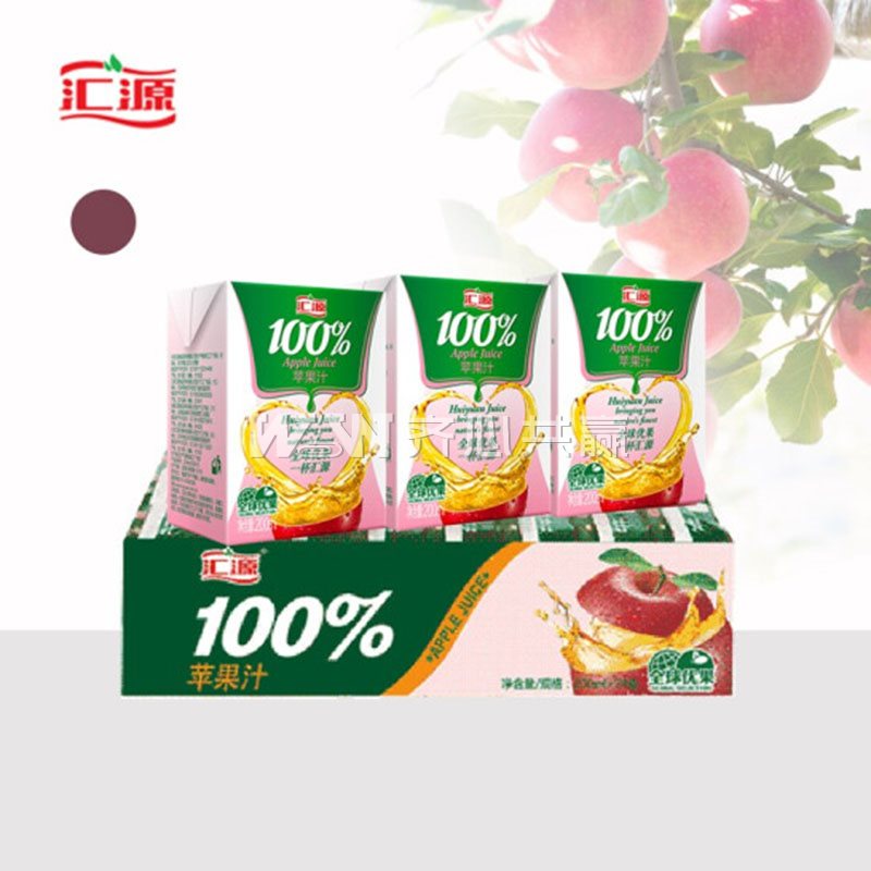 汇源 200ml/盒 24盒/箱 100%苹果汁（整箱）