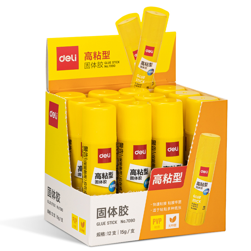 得力Deli 7090 15g 12支/盒 高粘固体胶