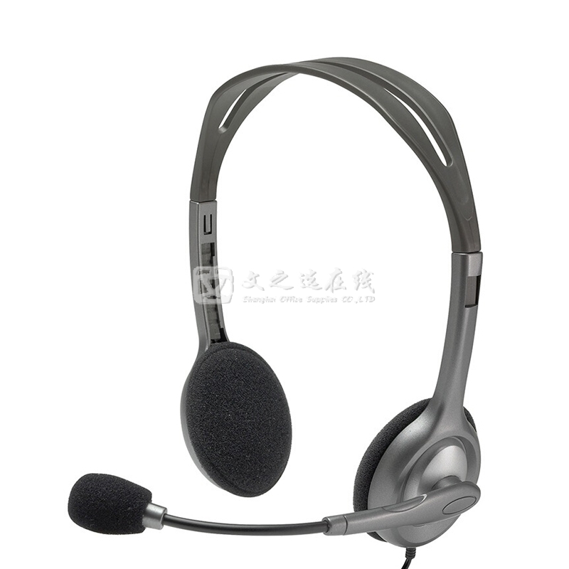 罗技Logitech H111 黑色 立体声耳机麦克风