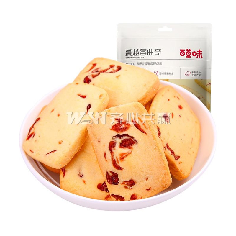 百草味 100g/袋 独立包装 蔓越莓曲奇饼干