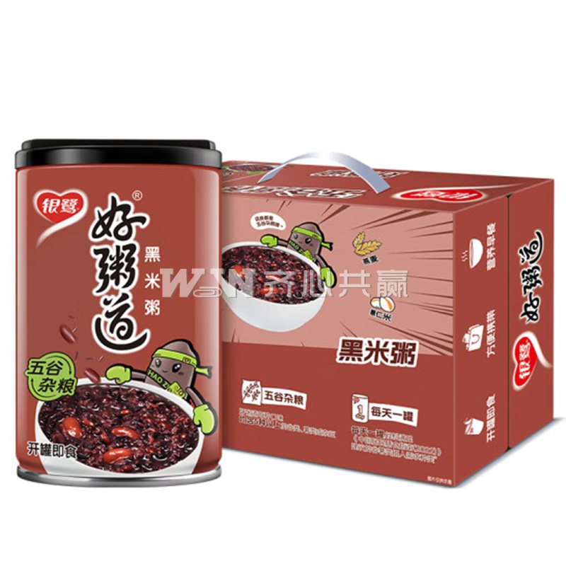 银鹭 280g*12罐/箱 好粥道 黑米粥