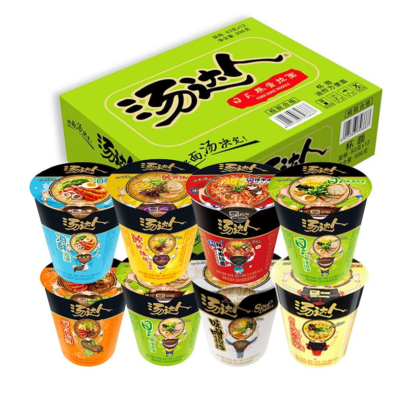统一 汤达人 12杯/箱 多种口味混拼 杯面