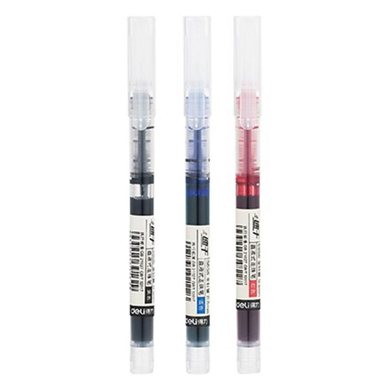 得力Deli S856 0.5mm 12支/盒 黑色 直液式走珠笔