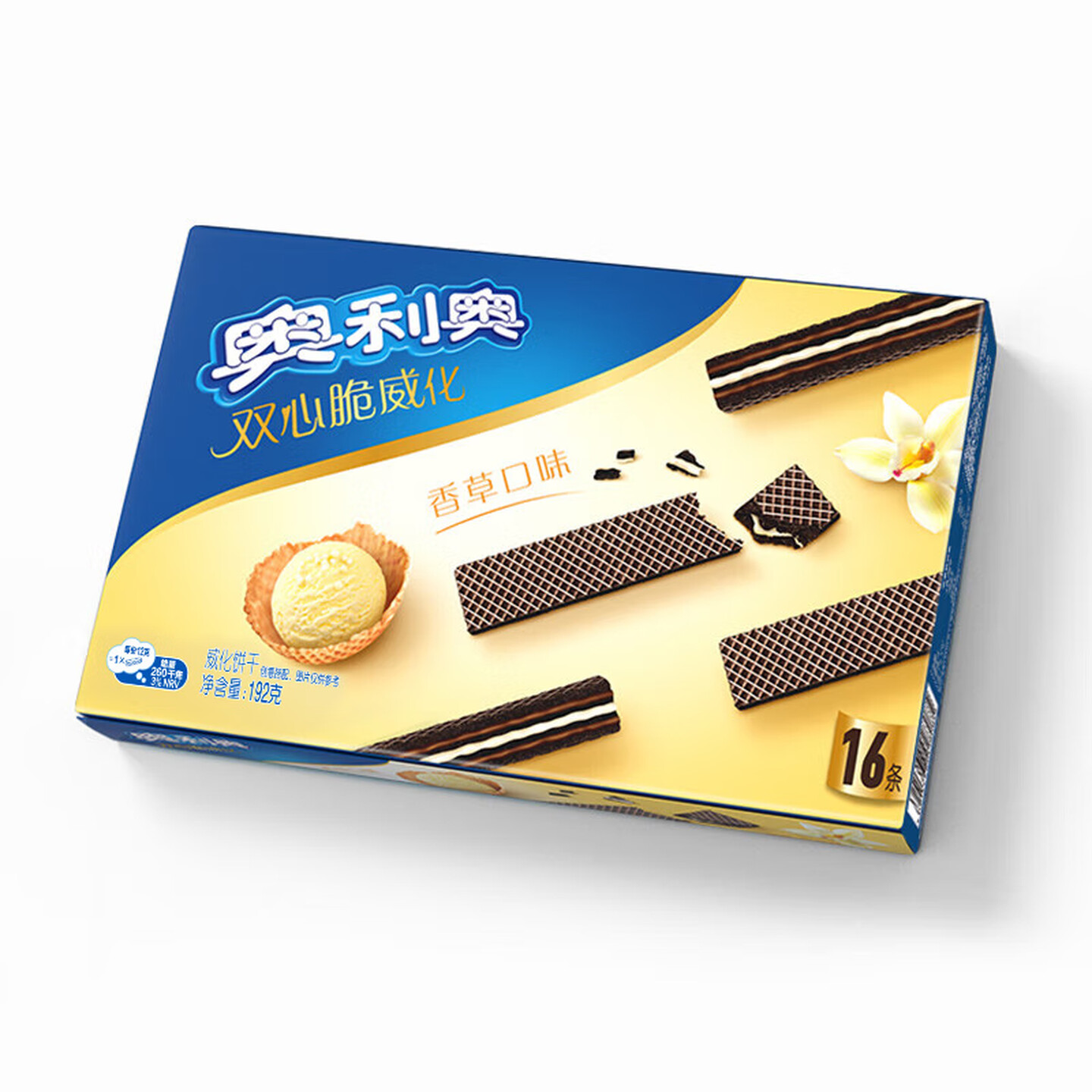 奥利奥 192g/盒 16条装 香草味 双心脆威化饼干