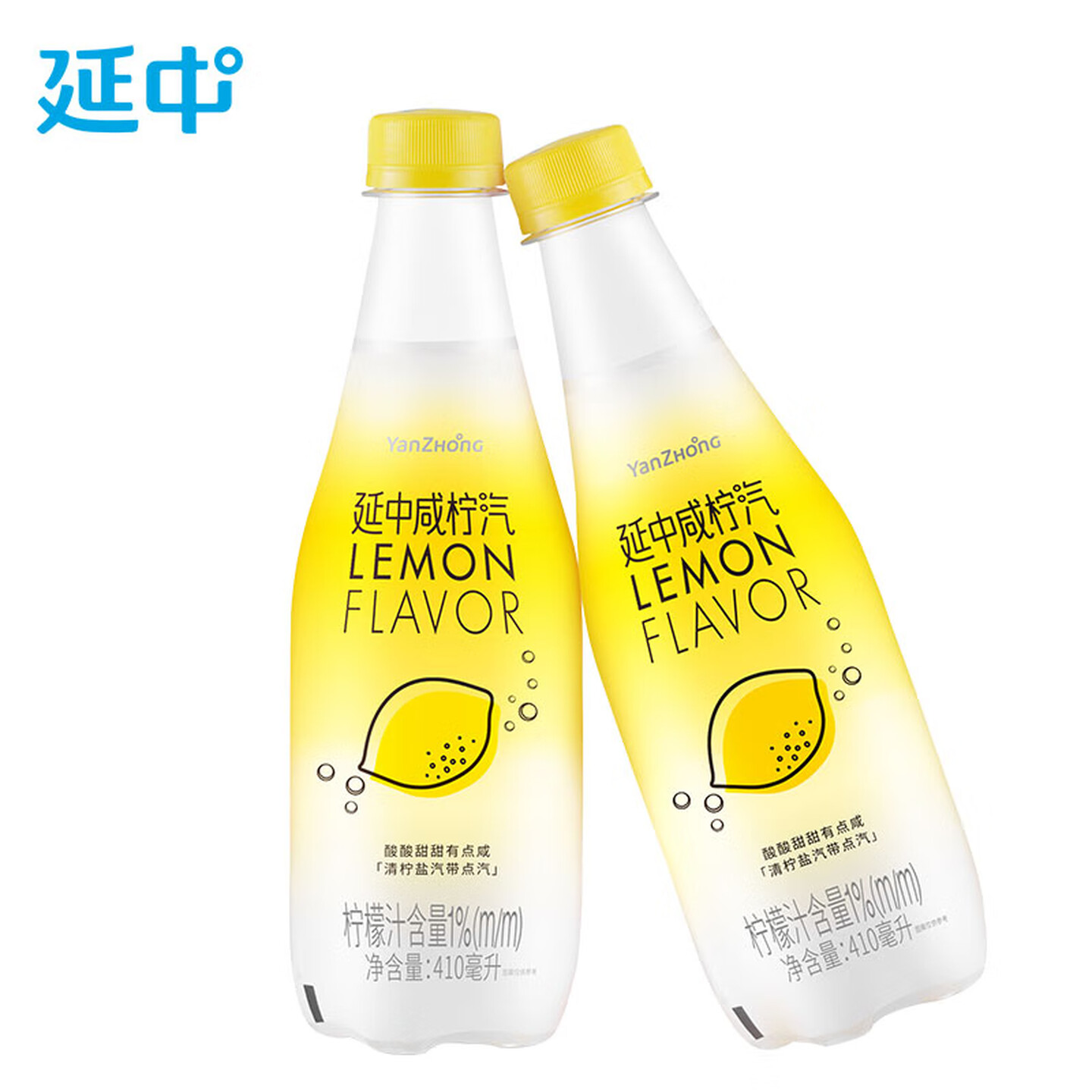 延中Yanzhong 410ml*12瓶/箱 咸柠味 盐汽水（整箱）