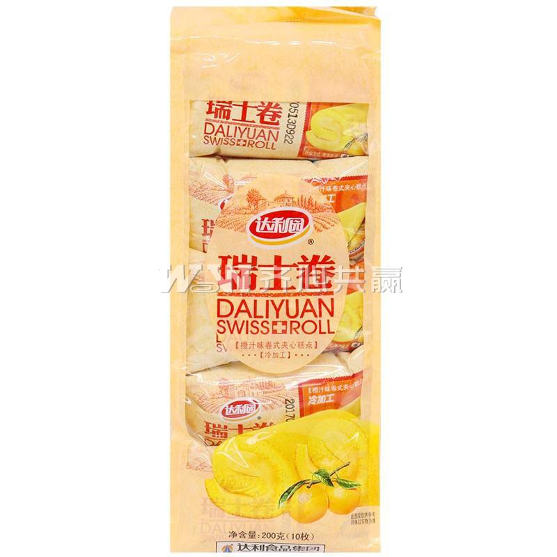 达利园 200g/包 10枚 橙汁味 瑞士卷蛋糕