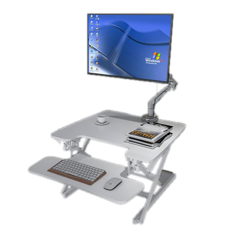 乐歌Loctek M2M 雅白色 X型 站立办公升降台式电脑桌