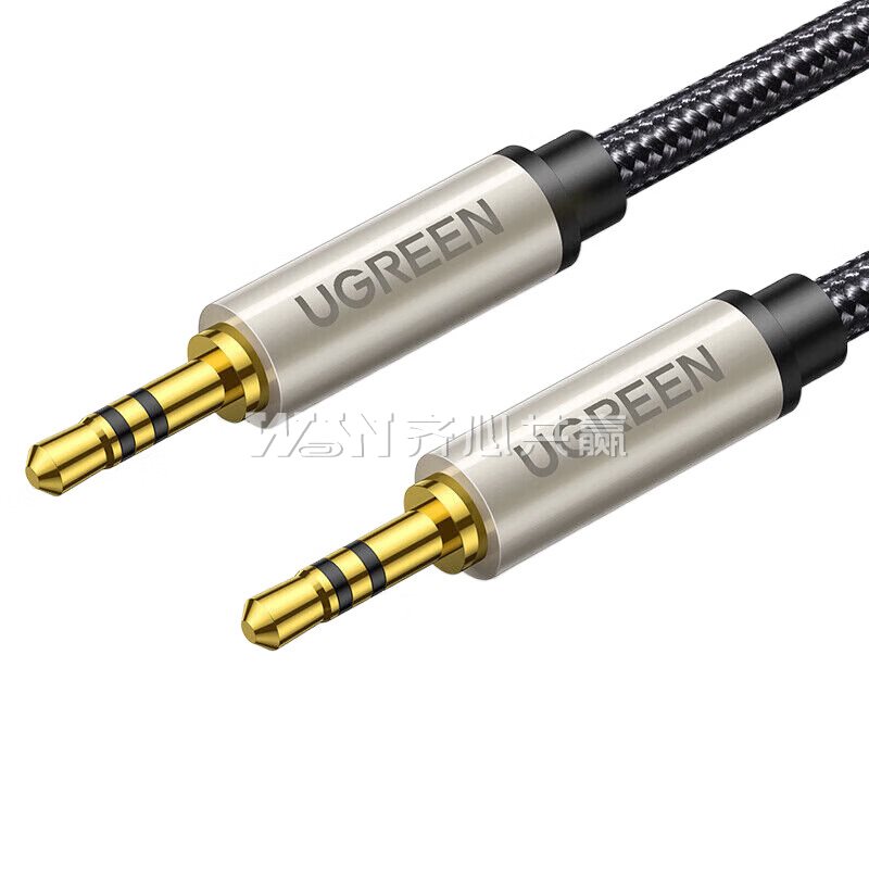绿联Ugreen 40779 1米 黑色 3.5mm 公对公 镀银aux音频线