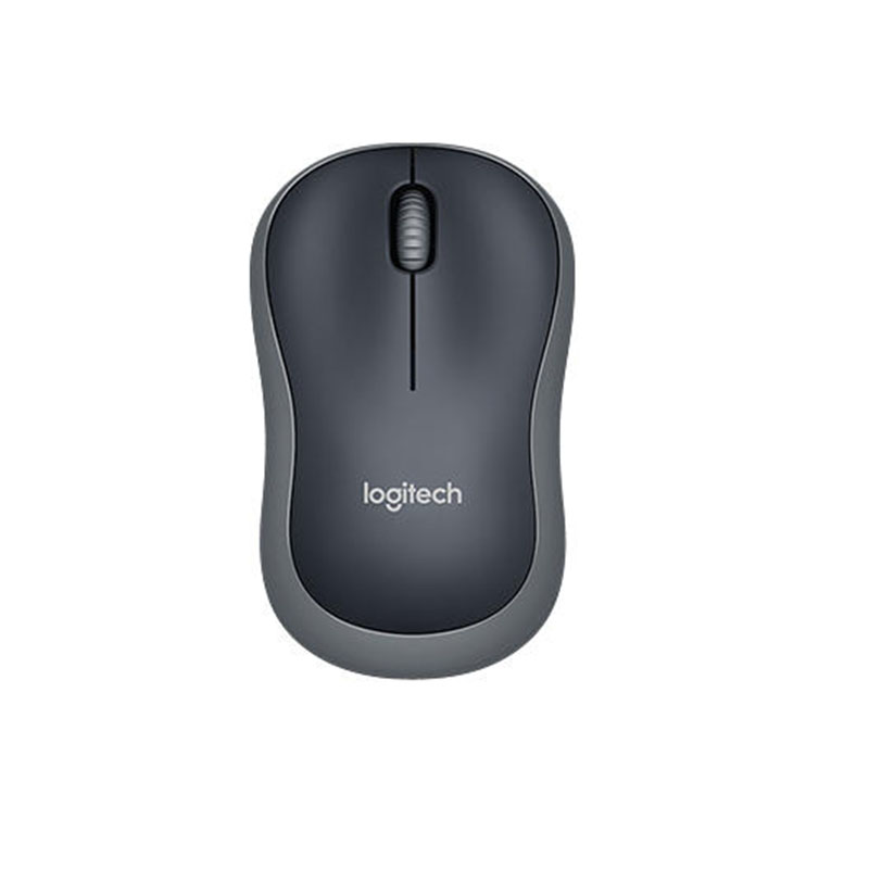 罗技Logitech M186 无线 黑色灰边 光电鼠标