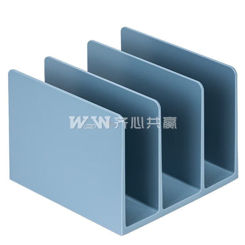 得力Deli 纽赛 NS006 162*162*122mm 琉璃蓝 三格 书立