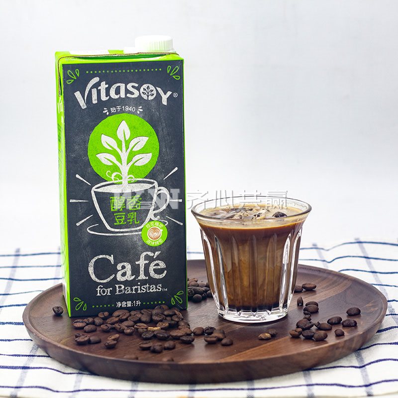 维他奶Vitasoy 1L*12盒/箱 带盖款 咖啡大师 清新豆乳（整箱）